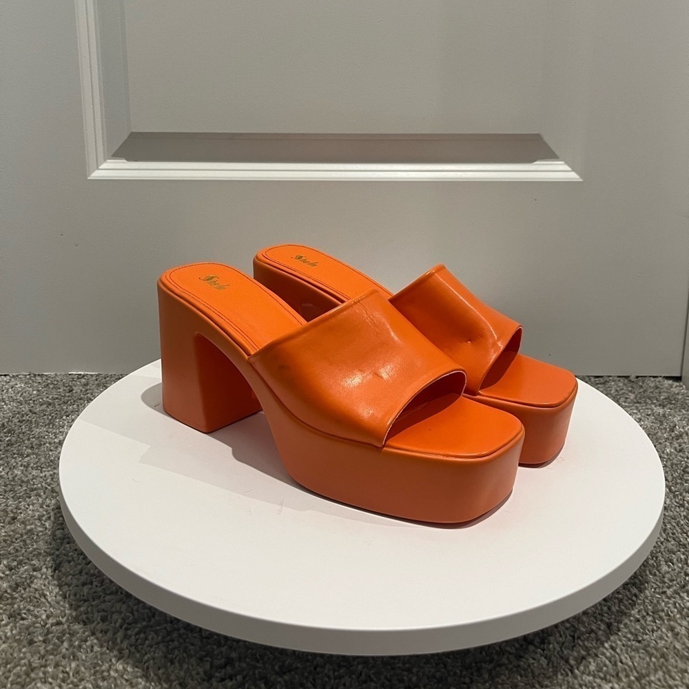 Chunky Platform Open-Toe Heels